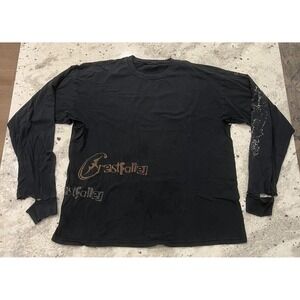 Crestfallen Metal Band Mens Lrg Blk T-Shirt Rare Distressed Grunge Edgy Alt